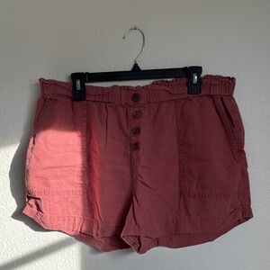 Vanilla Star Women's Shorts in Rust Red Size XL